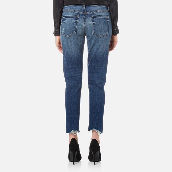 NWT J Brand Sadey Revoke Destruct Mid Rise Crop 29 Slim Straight Jeans - Picture 6 of 15